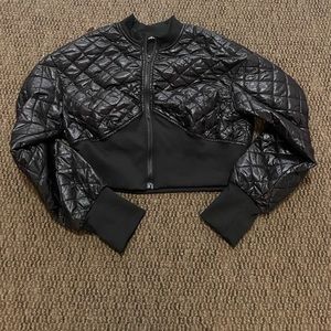 Black leather jacket
